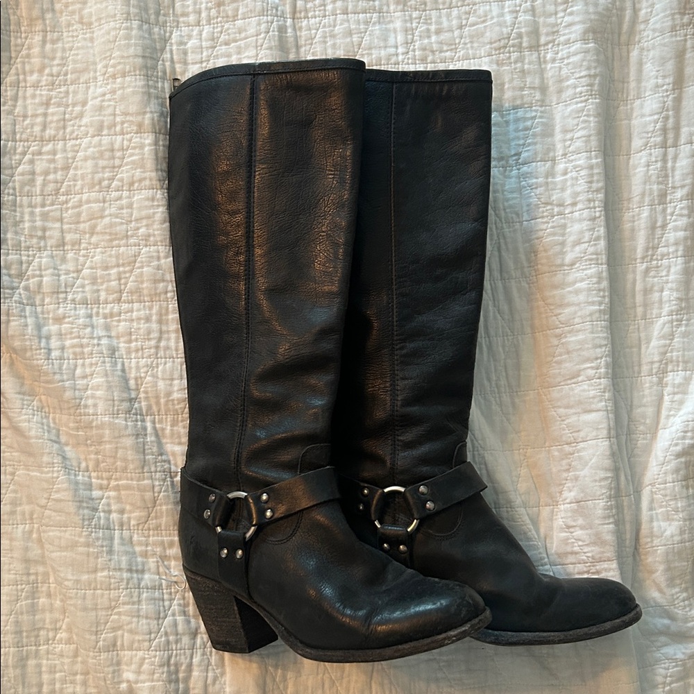 Frye Black Heeled Boots